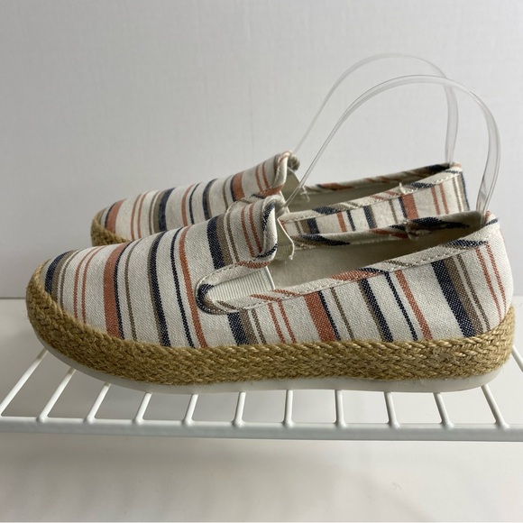 Women’s Esprit Multi Striped Trendy Espadrille Canvas Slip on Shoes Size 8 - Picture 2 of 8
